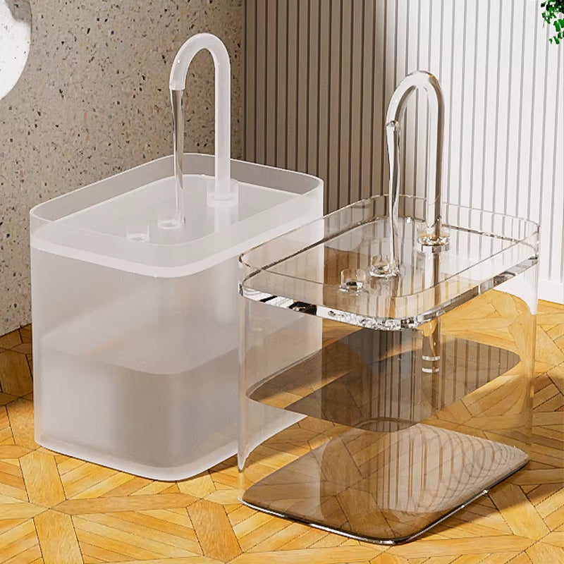 Eco-Friendly Automatic Pet Water Dispenser Recirculate Drinker Bowl with Charging Source Plastic Fountain Dispenser