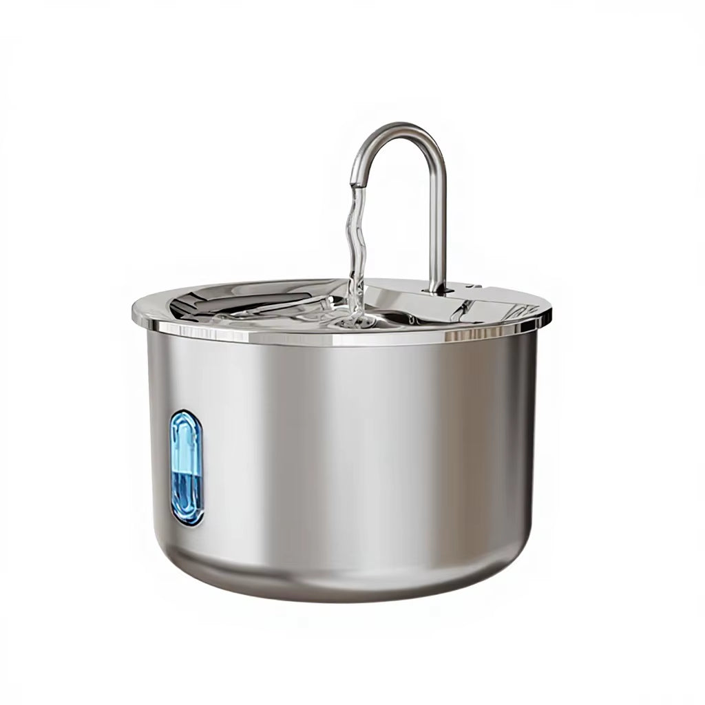 Cross-Border Hot Sale 2L Stainless Steel Cat & Dog Water Dispenser Smart Automatic Circulation Filter Detachable