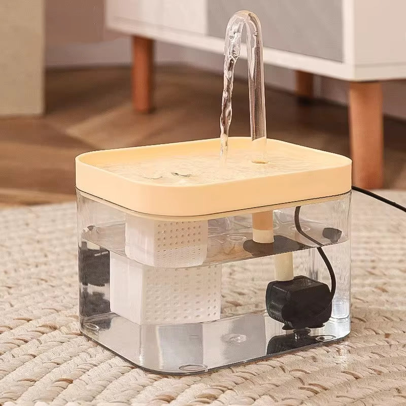 Eco-Friendly Automatic Pet Water Dispenser Recirculate Drinker Bowl with Charging Source Plastic Fountain Dispenser