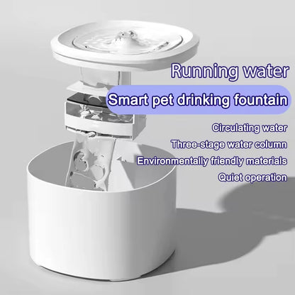 New 3L Eco-Friendly Plastic Large-Capacity Intelligent Pet Water Dispenser Automatic Circulation Filter Anti-Black for Cats Dogs