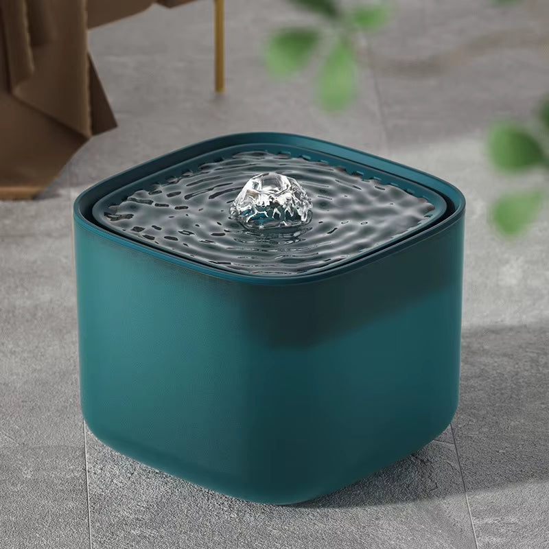 Automatic LED Dog & Cat Water Fountain with Smart Circulation Charge-Powered Plastic Design