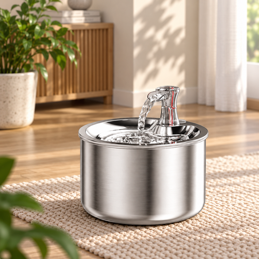 WhiskerWell™ - Premium Stainless Steel Pet Fountain 2.0