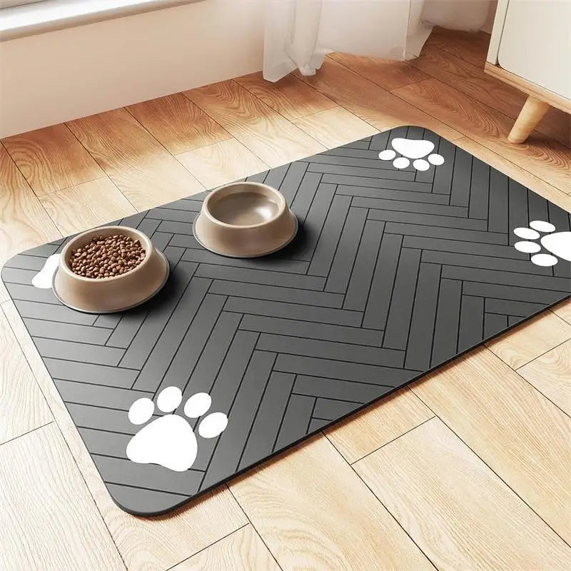 1Pc Diatomite Pet Feeding Mat Waterproof Non Slip Dog Cat Food Bowl Placemat Absorbent Fast Drying Splash Proof Dish Drying Mat