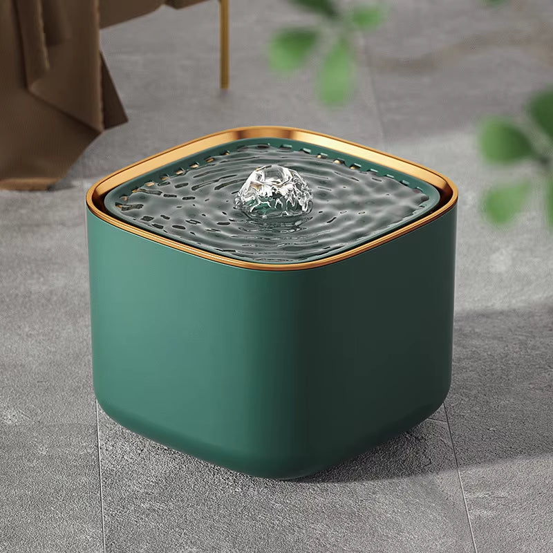 Automatic LED Dog & Cat Water Fountain with Smart Circulation Charge-Powered Plastic Design