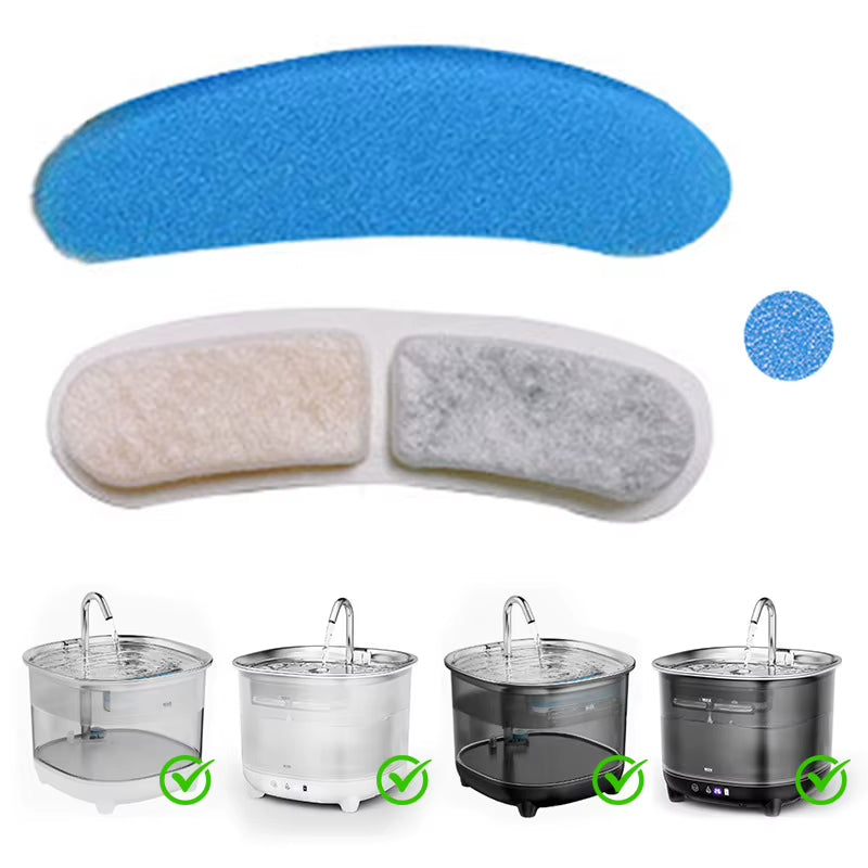 Cat and Dog Replacement Pet Water Dispenser Filter 5L Eco-Friendly Automatic Circular Arc Resin Activated Carbon Sponge Pad Box