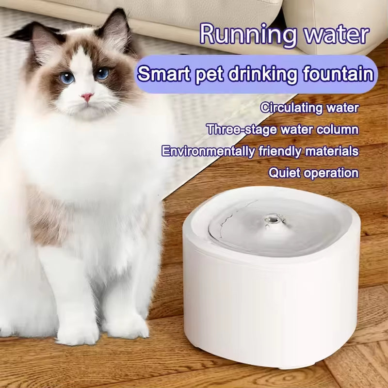 New 3L Eco-Friendly Plastic Large-Capacity Intelligent Pet Water Dispenser Automatic Circulation Filter Anti-Black for Cats Dogs