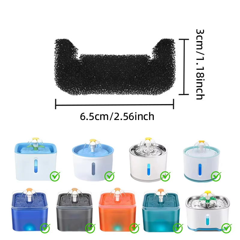 Cat and Dog Replacement Pet Water Dispenser Filter 5L Eco-Friendly Automatic Circular Arc Resin Activated Carbon Sponge Pad Box