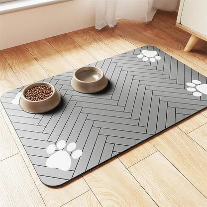 1Pc Diatomite Pet Feeding Mat Waterproof Non Slip Dog Cat Food Bowl Placemat Absorbent Fast Drying Splash Proof Dish Drying Mat