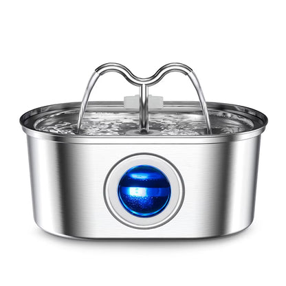 Wholesale 3.2L Fountain Ultra-Quiet Stainless Steel Cat Drinking Water Pet Water Dispenser Pet Water Feeder with DC 5V USB Pump