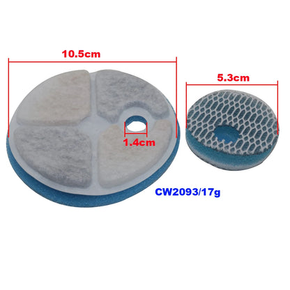 1 Sets WF150 Cat Water Fountain Filters Replacement for Stainless Steel Automatic Cats Feeder,Pet Fountain Filter