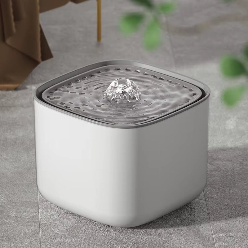 Automatic LED Dog & Cat Water Fountain with Smart Circulation Charge-Powered Plastic Design