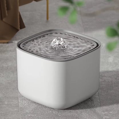 Automatic LED Dog & Cat Water Fountain with Smart Circulation Charge-Powered Plastic Design