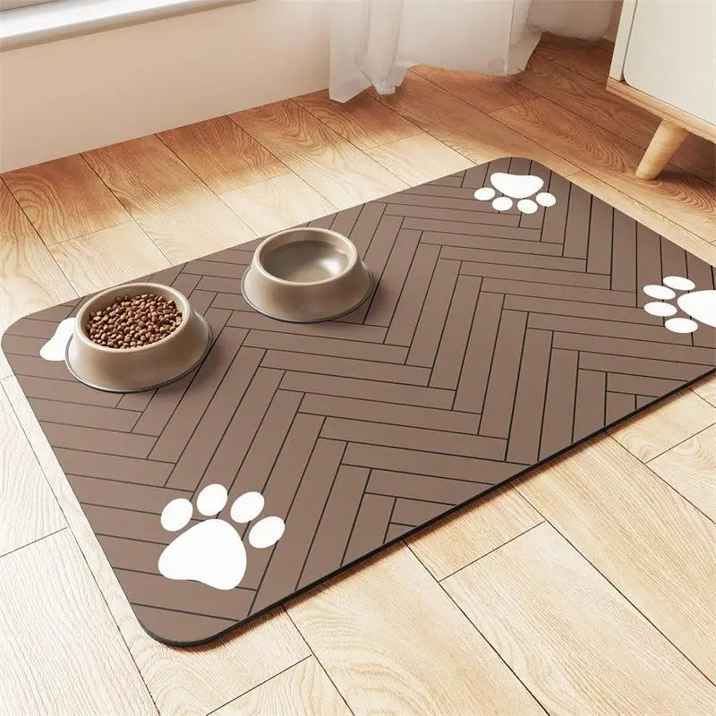 1Pc Diatomite Pet Feeding Mat Waterproof Non Slip Dog Cat Food Bowl Placemat Absorbent Fast Drying Splash Proof Dish Drying Mat