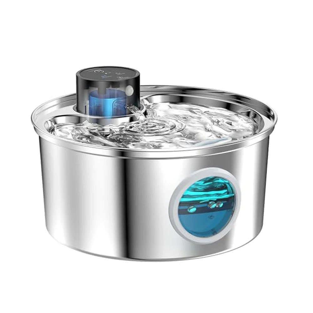 Stainless Steel Wireless Cat Water Fountain Charging Automatic Pet Drinking Motion Sensor Dog Water Dispenser Accessories Filter