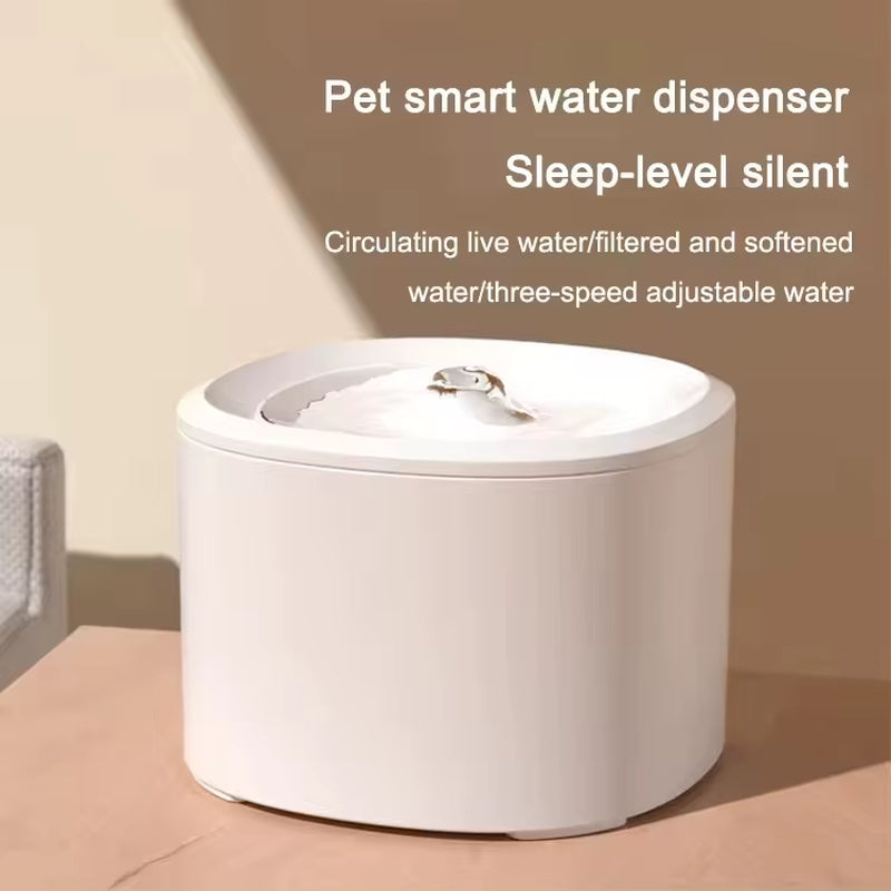 New 3L Eco-Friendly Plastic Large-Capacity Intelligent Pet Water Dispenser Automatic Circulation Filter Anti-Black for Cats Dogs