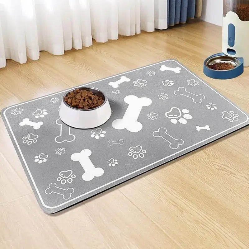 1Pc Diatomite Pet Feeding Mat Waterproof Non Slip Dog Cat Food Bowl Placemat Absorbent Fast Drying Splash Proof Dish Drying Mat