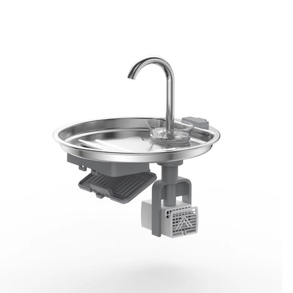 2.2L 304 Stainless Steel Battery Powered Modern Pet Water Fountain Automatic Flowing Drinking Dispenser for Cats Dogs Home Use