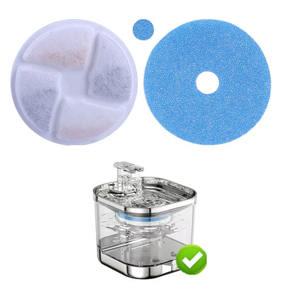 Cat and Dog Replacement Pet Water Dispenser Filter 5L Eco-Friendly Automatic Circular Arc Resin Activated Carbon Sponge Pad Box