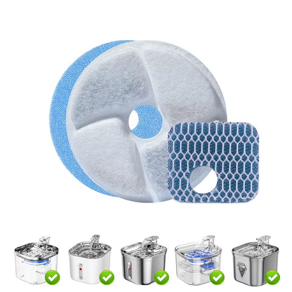 Cat and Dog Replacement Pet Water Dispenser Filter 5L Eco-Friendly Automatic Circular Arc Resin Activated Carbon Sponge Pad Box