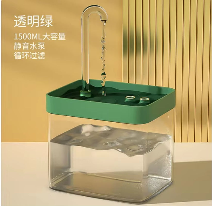 Eco-Friendly Automatic Pet Water Dispenser Recirculate Drinker Bowl with Charging Source Plastic Fountain Dispenser