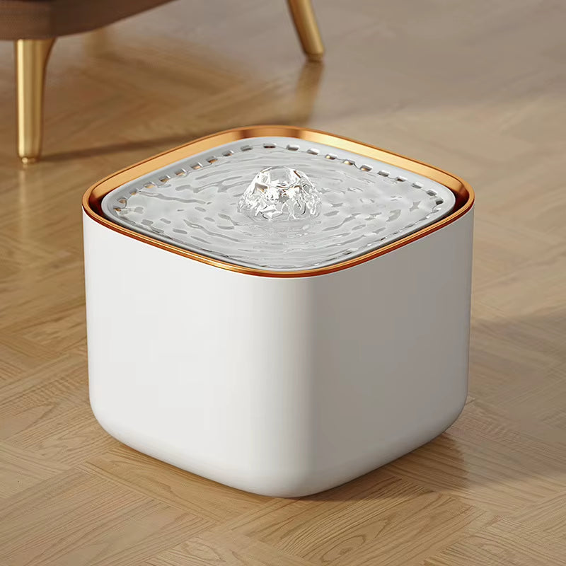 Automatic LED Dog & Cat Water Fountain with Smart Circulation Charge-Powered Plastic Design