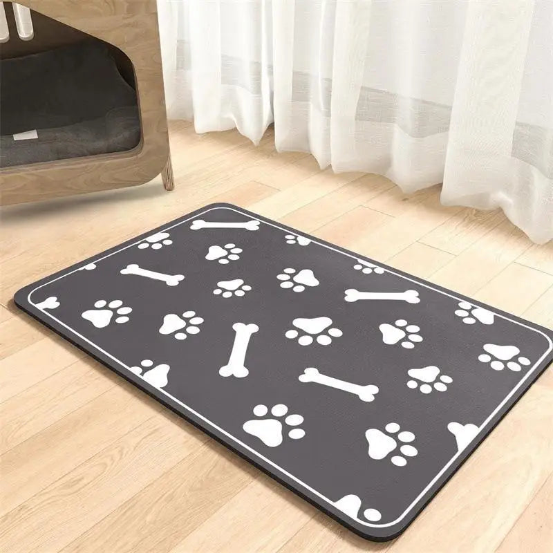 1Pc Diatomite Pet Feeding Mat Waterproof Non Slip Dog Cat Food Bowl Placemat Absorbent Fast Drying Splash Proof Dish Drying Mat