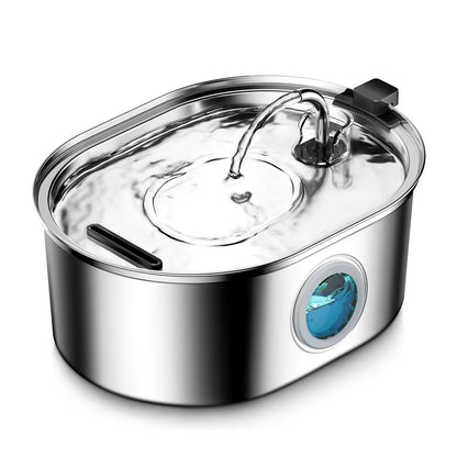 Wholesale 3.2L Fountain Ultra-Quiet Stainless Steel Cat Drinking Water Pet Water Dispenser Pet Water Feeder with DC 5V USB Pump