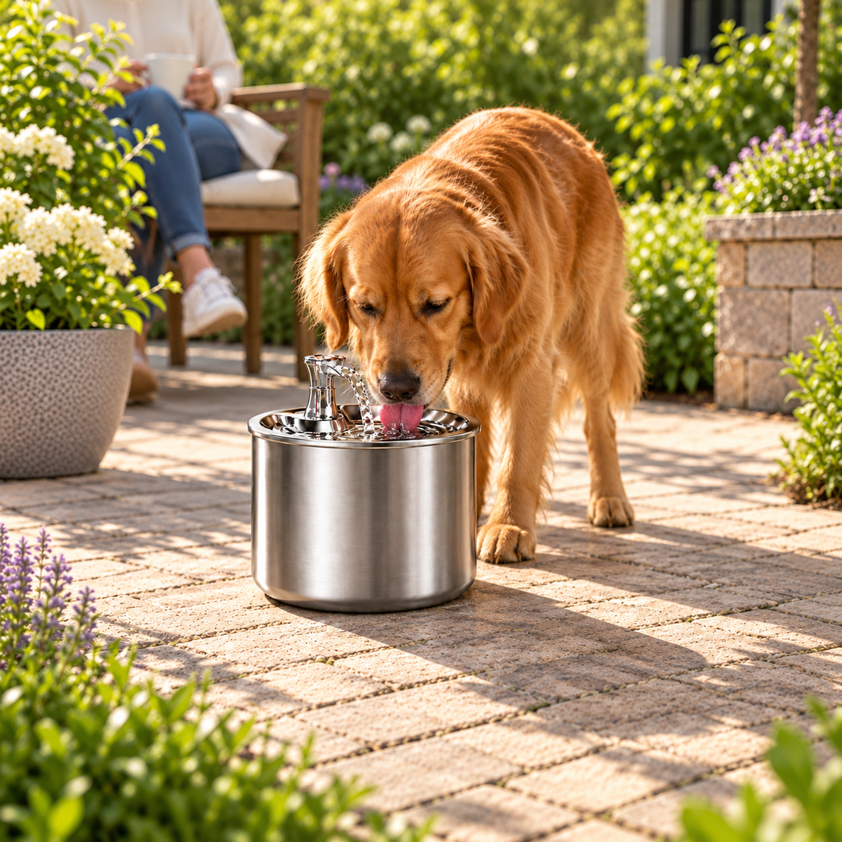 WhiskerWell™ - Premium Stainless Steel Pet Fountain 2.0