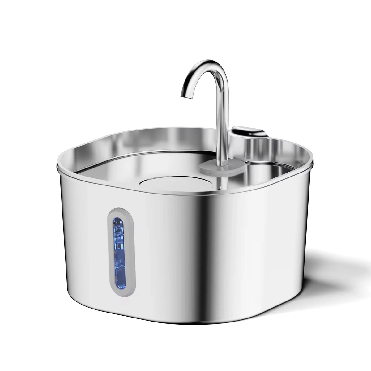 Smart Stainless Steel Pet Water Dispenser Mute Automatic Circulation Feeder for Dogs and Cats Solid Pattern Drinking Artifact
