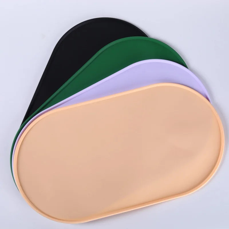 Silicone Pet Feeding Mat Waterproof Non-Slip Easy to Clean Foldable Anti-Spill Mat Leak-Proof Feature for Cat Dog Manual Driven