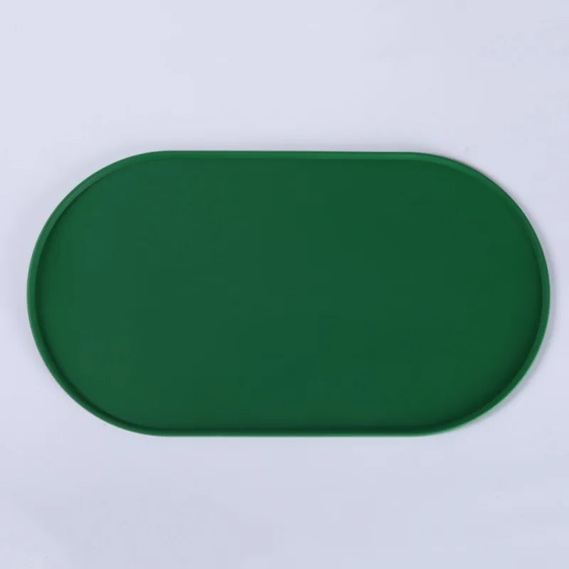 Silicone Pet Feeding Mat Waterproof Non-Slip Easy to Clean Foldable Anti-Spill Mat Leak-Proof Feature for Cat Dog Manual Driven