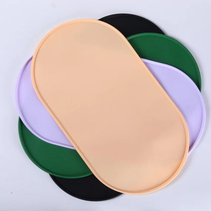 Silicone Pet Feeding Mat Waterproof Non-Slip Easy to Clean Foldable Anti-Spill Mat Leak-Proof Feature for Cat Dog Manual Driven