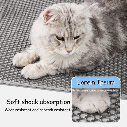 60CMX90CM Cat Litter Mat Waterproof Double Layer Pet Litter Box Mat Pet Toilet Cat Mat Nonslip Sand Cat Washable Mat Pet Clean