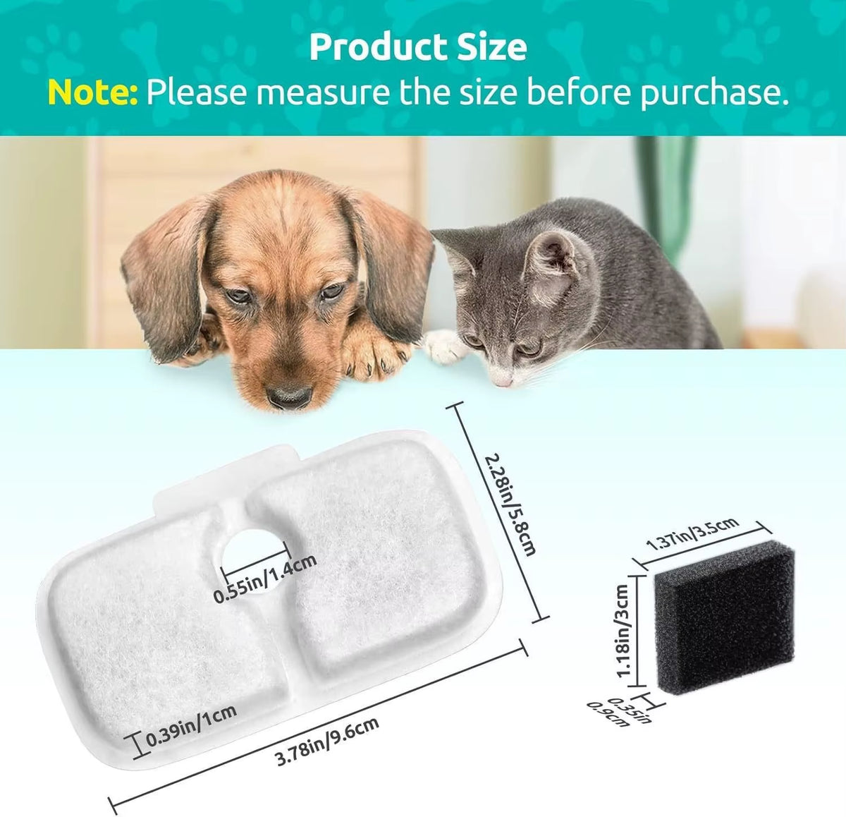 Cat and Dog Replacement Pet Water Dispenser Filter 5L Eco-Friendly Automatic Circular Arc Resin Activated Carbon Sponge Pad Box