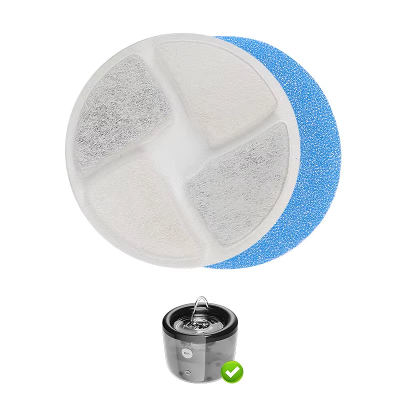 Cat and Dog Replacement Pet Water Dispenser Filter 5L Eco-Friendly Automatic Circular Arc Resin Activated Carbon Sponge Pad Box
