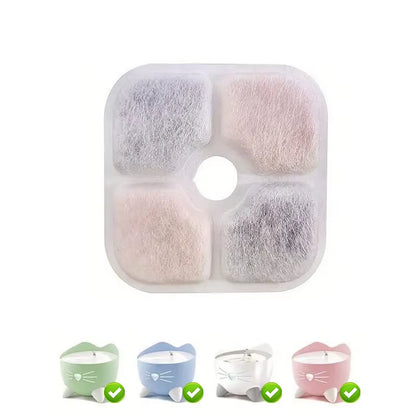 Cat and Dog Replacement Pet Water Dispenser Filter 5L Eco-Friendly Automatic Circular Arc Resin Activated Carbon Sponge Pad Box