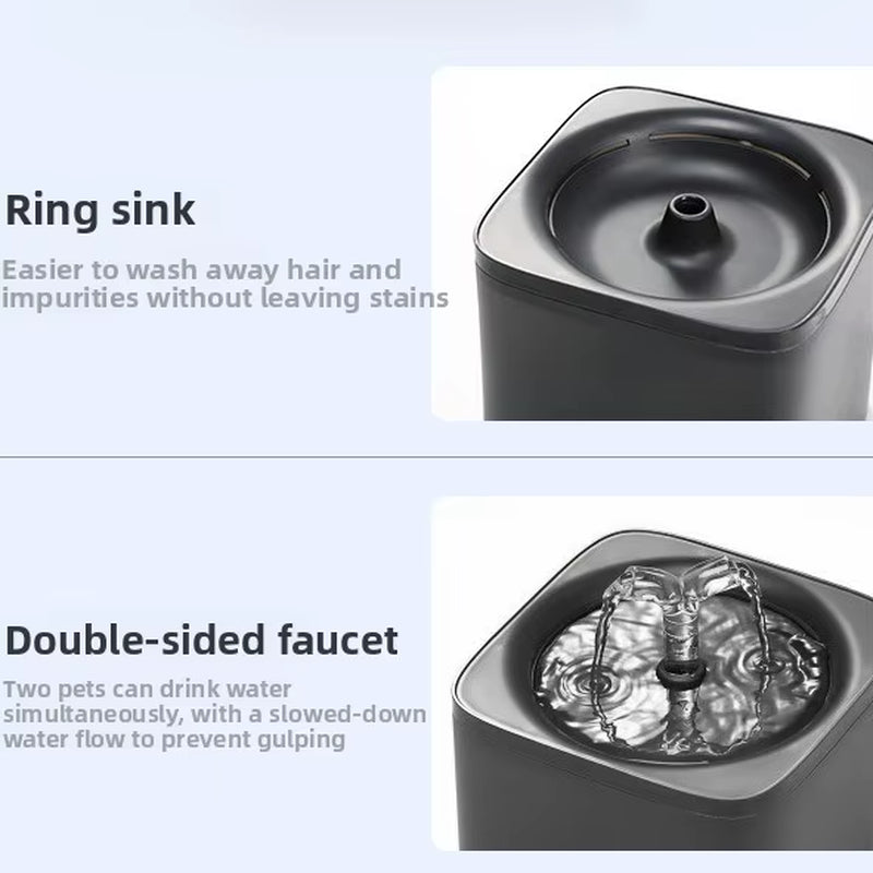 2026 C&Q OEM Love Luxurious Intelligent 2L Sensor-Type Automatic Circulating Usb-Powered Portable Detachable Fountain Pet