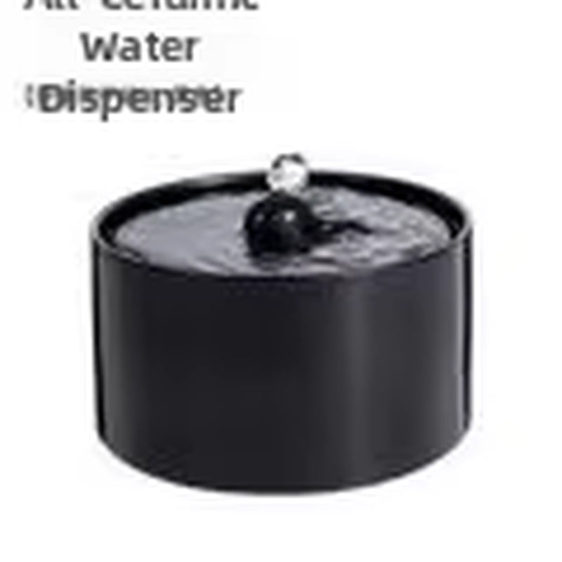 Professional Ceramic Cat Dog Water Fountain Aesthetic Automatic Self-Circulating Water Dispenser Ultra Quiet Pump Solid