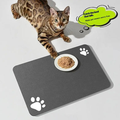 1Pc Diatomite Pet Feeding Mat Waterproof Non Slip Dog Cat Food Bowl Placemat Absorbent Fast Drying Splash Proof Dish Drying Mat