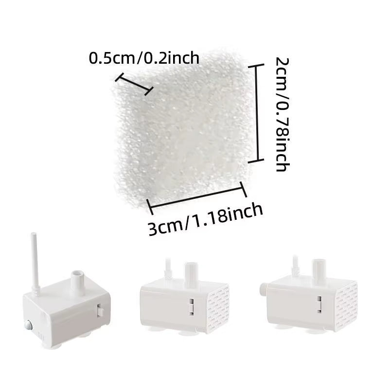 Cat and Dog Replacement Pet Water Dispenser Filter 5L Eco-Friendly Automatic Circular Arc Resin Activated Carbon Sponge Pad Box