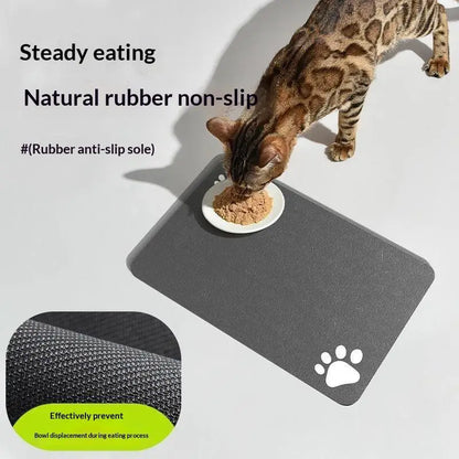 1Pc Diatomite Pet Feeding Mat Waterproof Non Slip Dog Cat Food Bowl Placemat Absorbent Fast Drying Splash Proof Dish Drying Mat