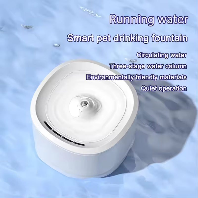 New 3L Eco-Friendly Plastic Large-Capacity Intelligent Pet Water Dispenser Automatic Circulation Filter Anti-Black for Cats Dogs