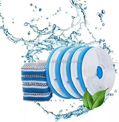 Stainless Steel Pet Water Fountain, Automatic Cat Water Dispenser with Running Stream