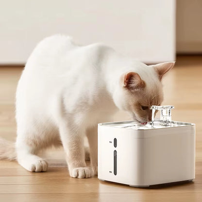 Automatic Stainless Steel Cat Fountain Pet Water Dispenser with Charging Automatic Circulation Smart Puppy Feed Water Fountain
