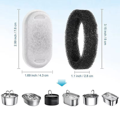 Cat and Dog Replacement Pet Water Dispenser Filter 5L Eco-Friendly Automatic Circular Arc Resin Activated Carbon Sponge Pad Box