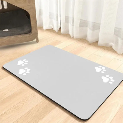 1Pc Diatomite Pet Feeding Mat Waterproof Non Slip Dog Cat Food Bowl Placemat Absorbent Fast Drying Splash Proof Dish Drying Mat