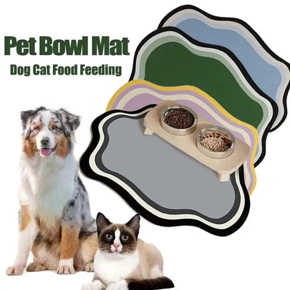 Diatomaceous Mud Absorbent Pet Placemat for Food and Water Bowl with Waterproof Quick-Dry Rubber Backing Non-Slip Home Pet Mat