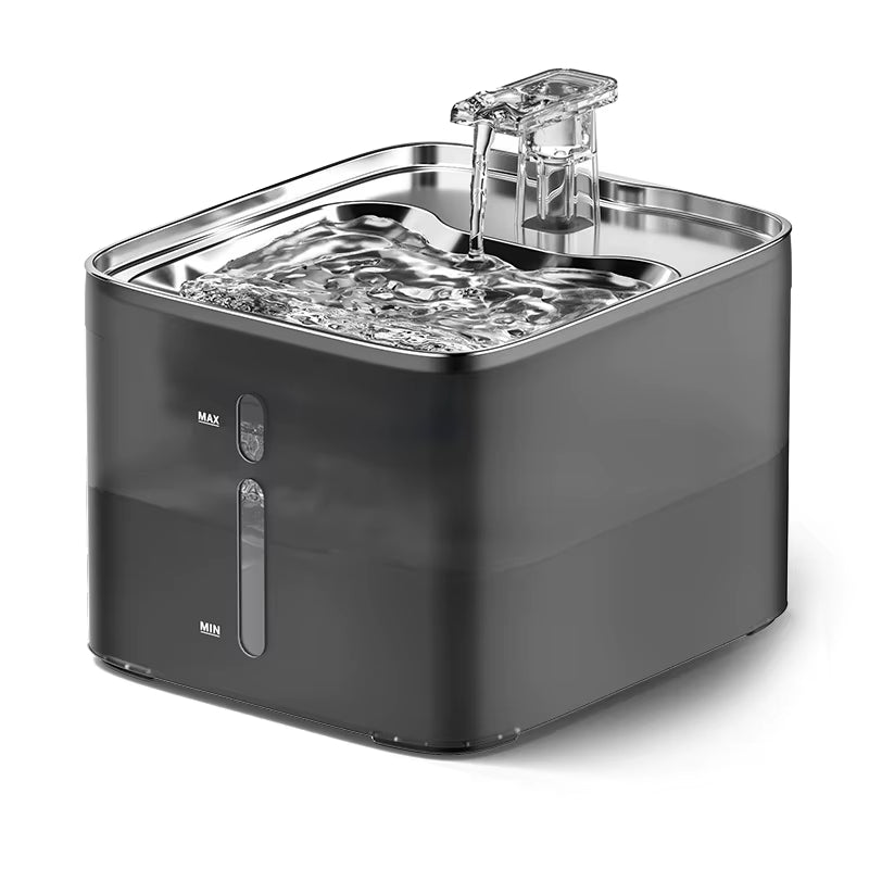 Automatic Stainless Steel Cat Fountain Pet Water Dispenser with Charging Automatic Circulation Smart Puppy Feed Water Fountain