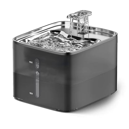 Automatic Stainless Steel Cat Fountain Pet Water Dispenser with Charging Automatic Circulation Smart Puppy Feed Water Fountain