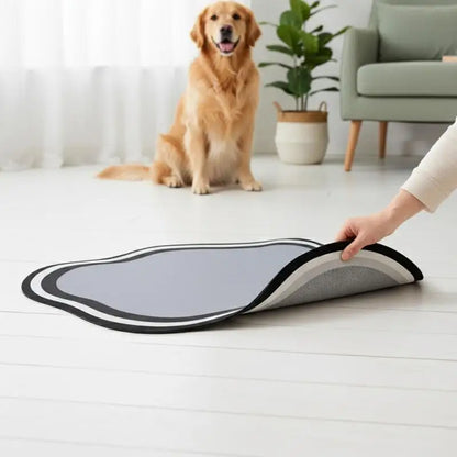 Diatomaceous Mud Absorbent Pet Placemat for Food and Water Bowl with Waterproof Quick-Dry Rubber Backing Non-Slip Home Pet Mat